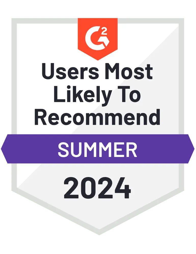 G2 Loan Origination System(LOS) Users Most Likely to Recommend Summer 2024